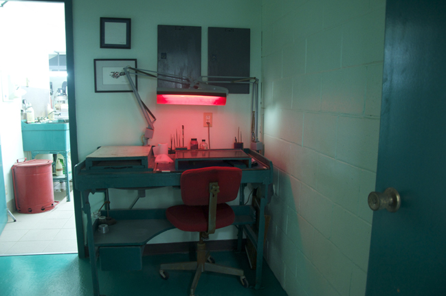 Banc de retouches pour plaques (Gravure Choquet)